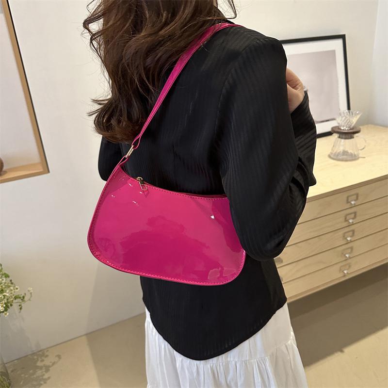 Retro Solid Color PU Leather Shoulder Underarm Bag Women's Fashion Handbags Casual Purses and Handbag Ladies Hobo Bags