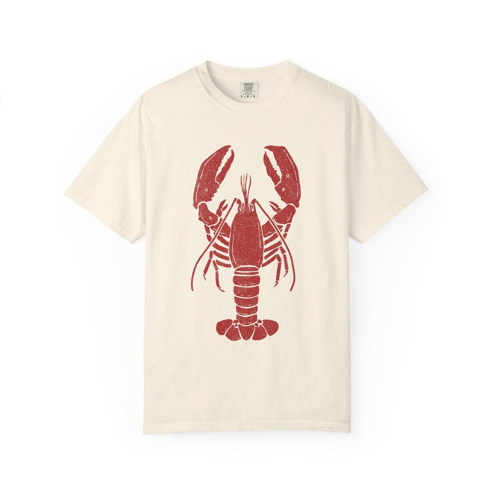 Crab Comfort Colors T-Shirt, Garment-Dyed Beach Marine Shirt S