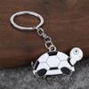 2Pcs Keychain Pendant Metal Chain Design Cartoon Key Ring with Turtle Shape Enamel