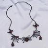 Retro Gothic Spinnennetz Schlüsselbein-Halskette - Halloween-Geschenk
