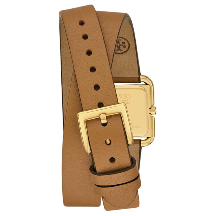 Tory Burch Quartz Watch Leather Strap 18mm Beige Dial 30m Water Resistant Unisex watches TBW6025