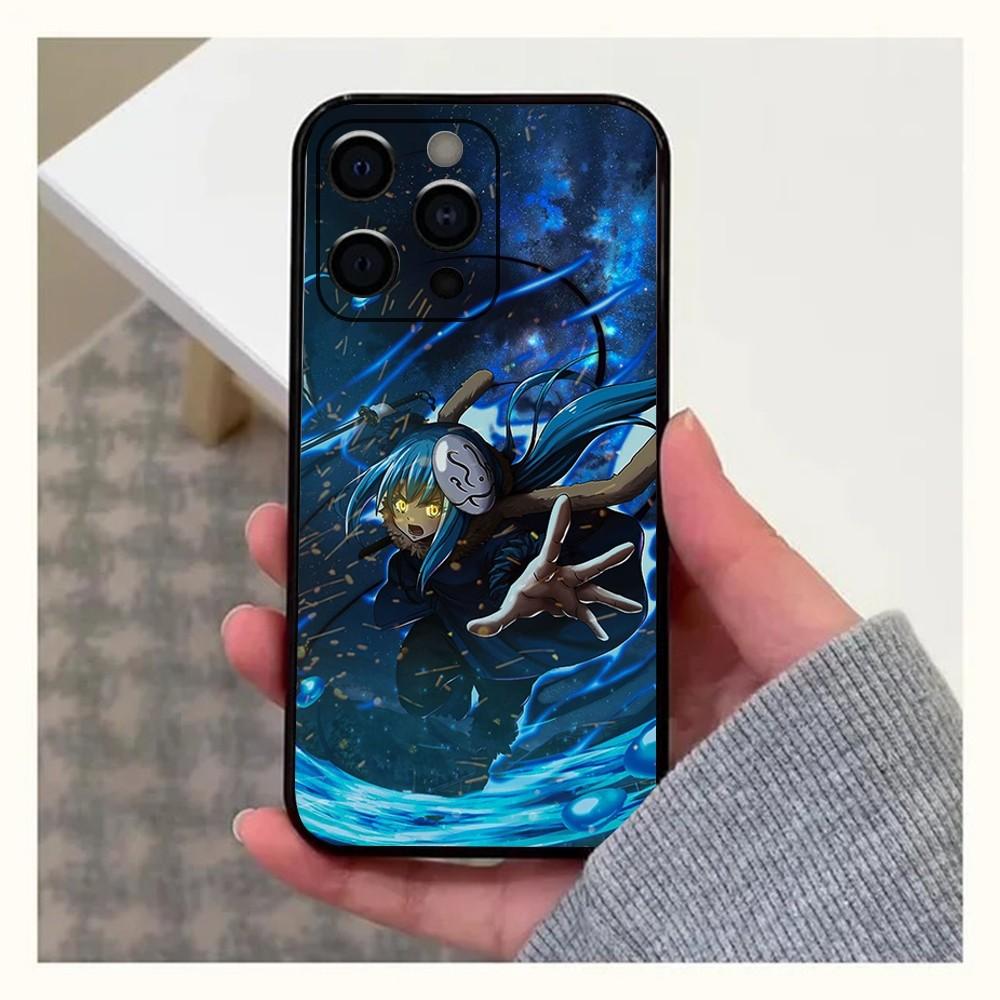 T-Tensei Slime R-Rimuru Anime Handyhülle Für Apple iPhone 15,14,13,12,11,Pro,X,XS,Max,XR,Plus,Mini Weiche Schwarze Hülle