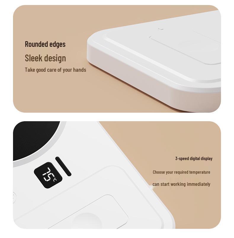 Smart Heating Coaster & Phone Charger - Desktop Temperature-Controlled Ceramic Plug-in