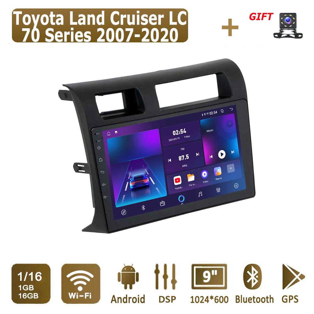 Android Carplay Car Radio For Toyota Land Cruiser LC 70 Series 2007-2020 Multimedia Player Head Unit Stereo GPS Navigation BT WIFI 4+64GB