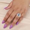 London Blue Topaz  Gemstone 925 Sterling Silver Jewelry Statement Ring For Gift CZR-3-12