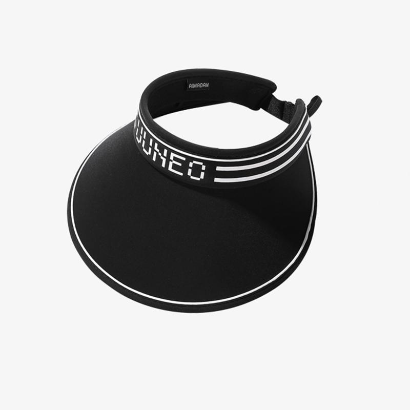 

Hat Style Versatile Letter Stripe Womens Portable Breathable Sun Hatscaps чорний