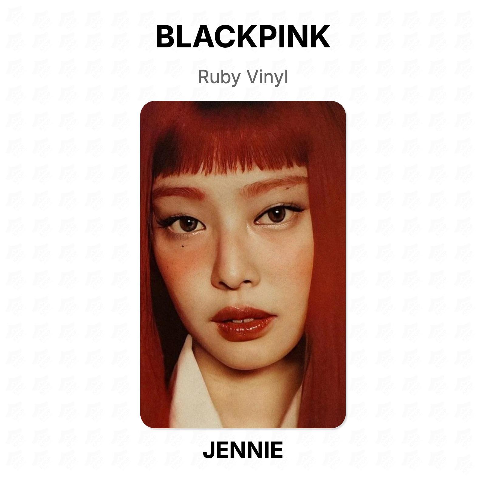 BLACKPINK JENNIE Ruby Vinyl Official Photocard JENNIE