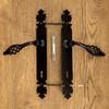 LAGOS door handle with key plate 90mm BLACK