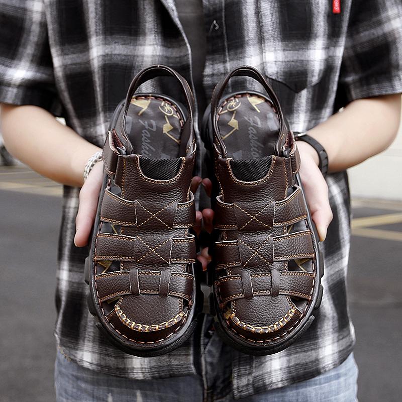 Fashion Soft Comfortable Mens Sandals Non-Slip Beach Shoes Gladiator Male Summer Casual Flats Quick Dry Roma Shoes Wading Aqua Sneakers