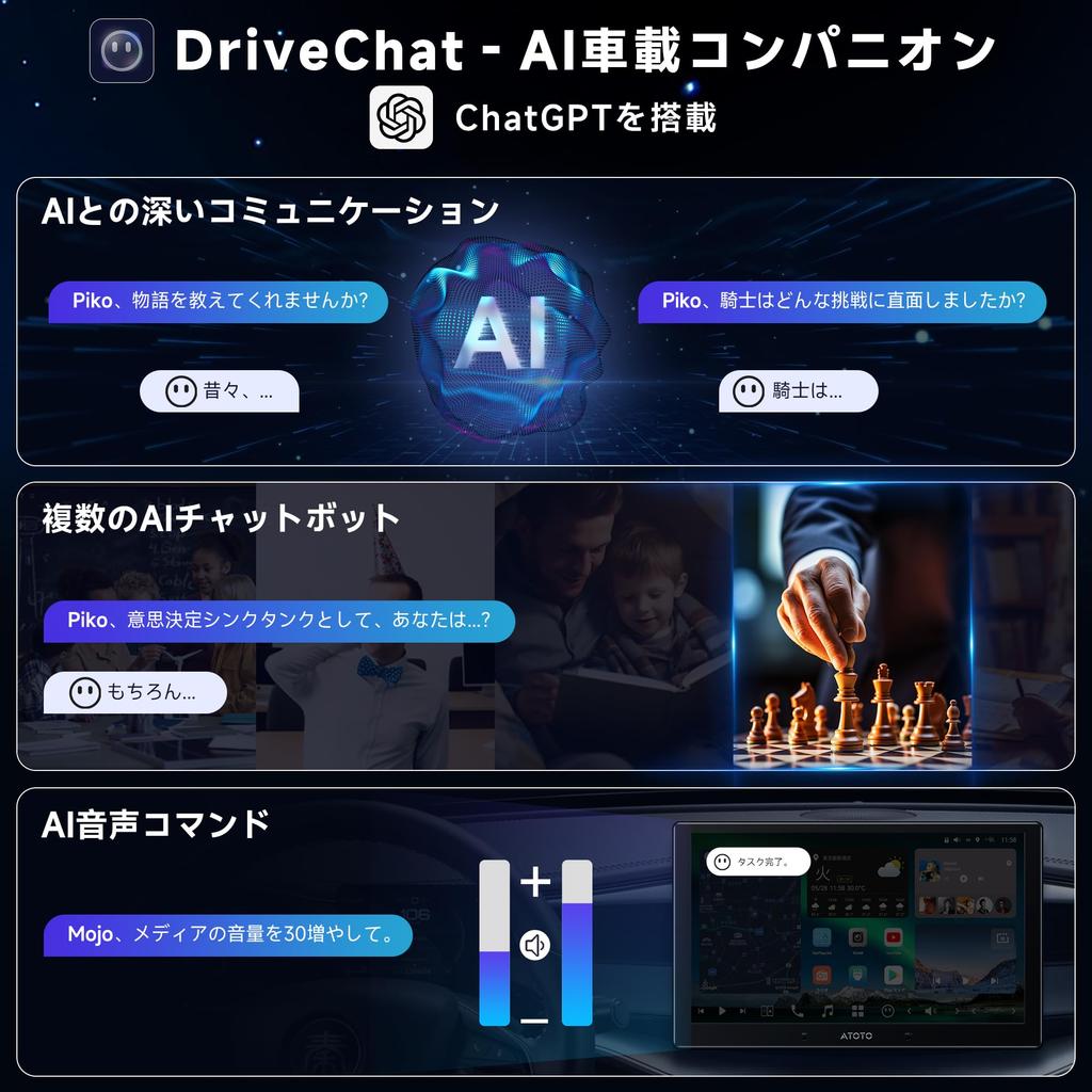 Zoll ATOTOZONE X10G209E Android Auto Doppel-DIN Auto Kabelloses CarPlay Android 4G KI Sprache GPS Dual-Kameraeingang 2 HDMI Split-Screen [9 QLED] Navigation,