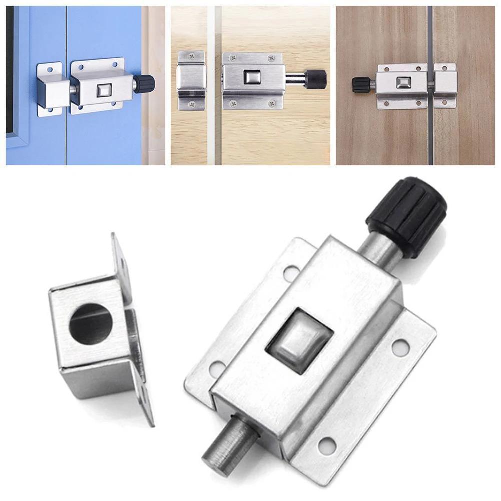1PC Stainless Steel Door Latch Sliding Lock  Bolt Automatic Spring Latches/ Latch Sliding Lock  Bolt Automatic Spring Latch