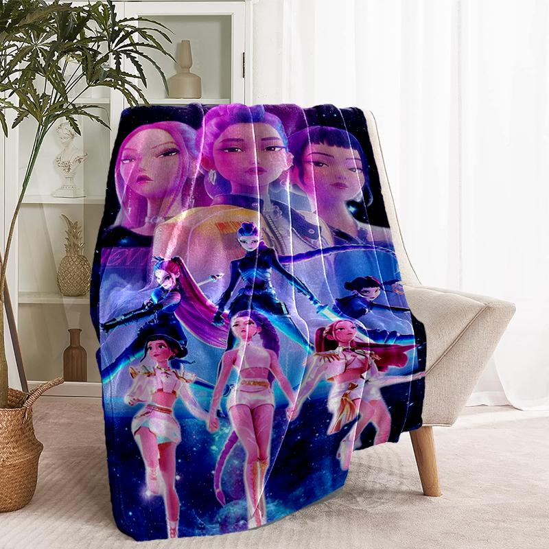 KPop Dämonenjäger Print Decke - Weich & Bequem, für Schlafzimmer, Reisen, Sofa, Heimdekoration - Geburtstags-Weihnachtsgeschenk für Freund