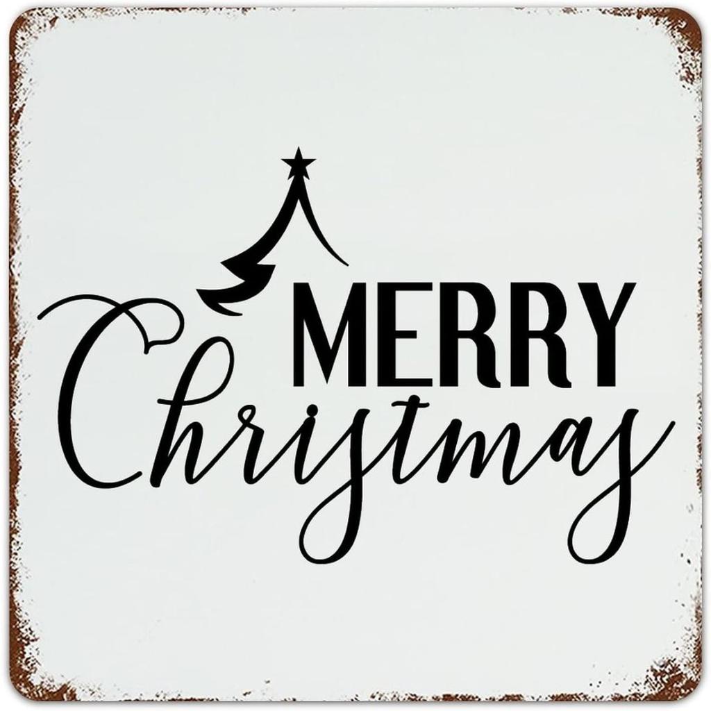 Christmas Metal Wall Art for Home Living Room Kitchen Decor