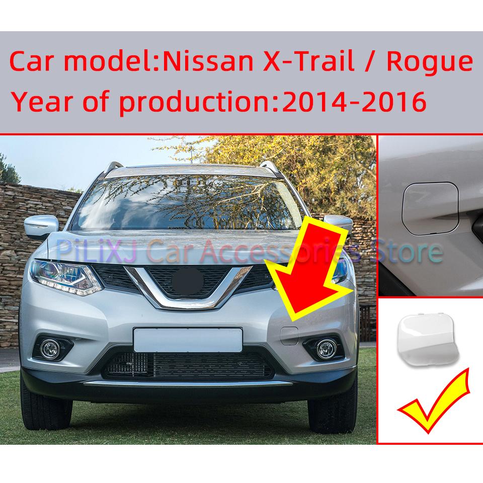 Front Bumper Towing Hook Eye Cover Lid For Nissan X-Trail Rogue T32 2014 2015 2016 Tow Hook Trailer Cap Trim White Black Silver