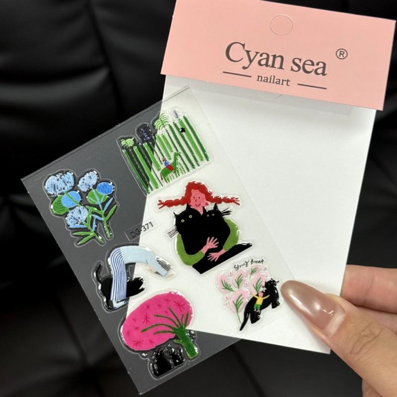 INS Korean Jelly Stickers Cute Sketches Handbooks Cutting Book Stickers Diary Stickers Phone Case DIY Stickers Decal Waterproof