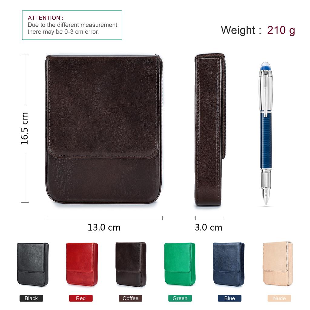 Astuccio Portapenne di Lusso in Vera Pelle a 6 Scomparti con Vassoio Rimovibile Astuccio per Matite Busta per Cancelleria Ufficio Scuola Regalo Creativo