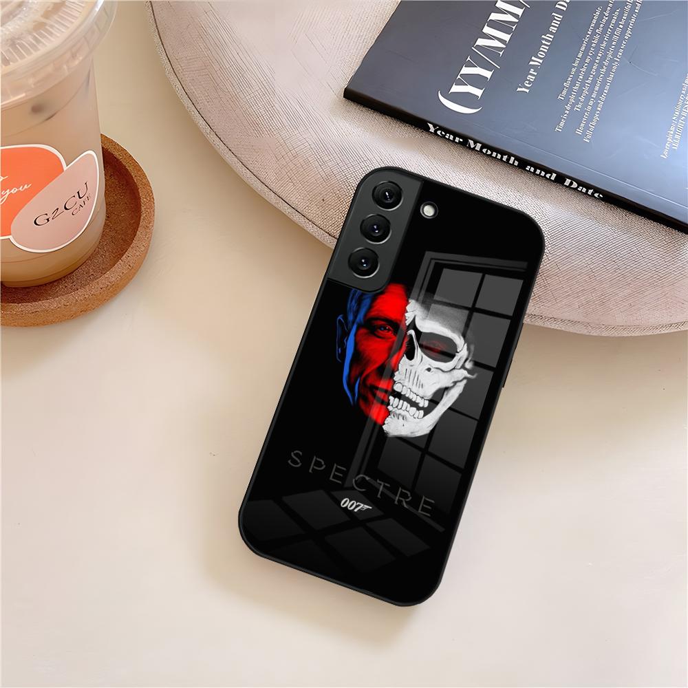 J-James B-BondES 0-007 Phone Case Glass For Samsung Galaxy S25 S23 S24 S21 S22 S20 Ultra Fe Plus A15 A14 Cover