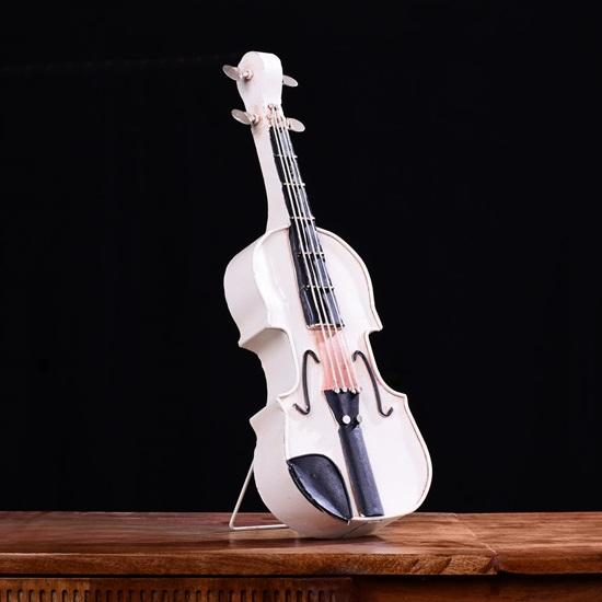 41 Cm White Viola Violin Model Decorative Musical Instrument Replica for Home Decor, Perfect Gift for Music Lovers, Teachers, and Students