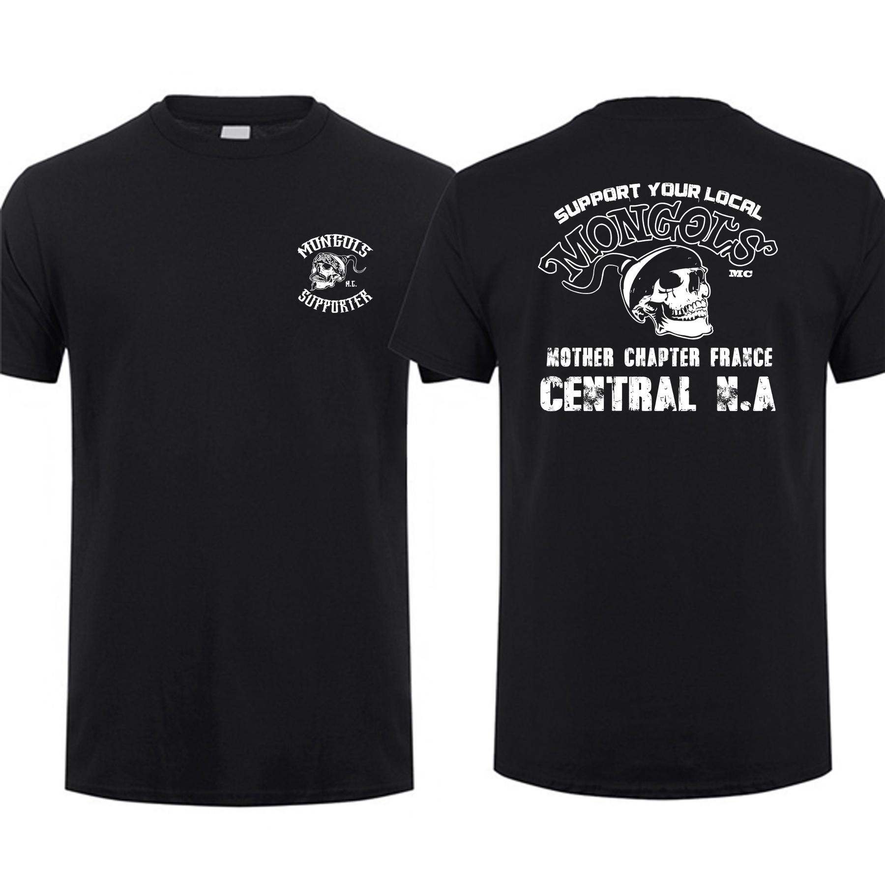 

Удивительные футболки Мужская футболка свободного покроя Essential Mongols Logo Motorcycle Union Футболка Мужские футболки Графический уличный стиль XXXXL