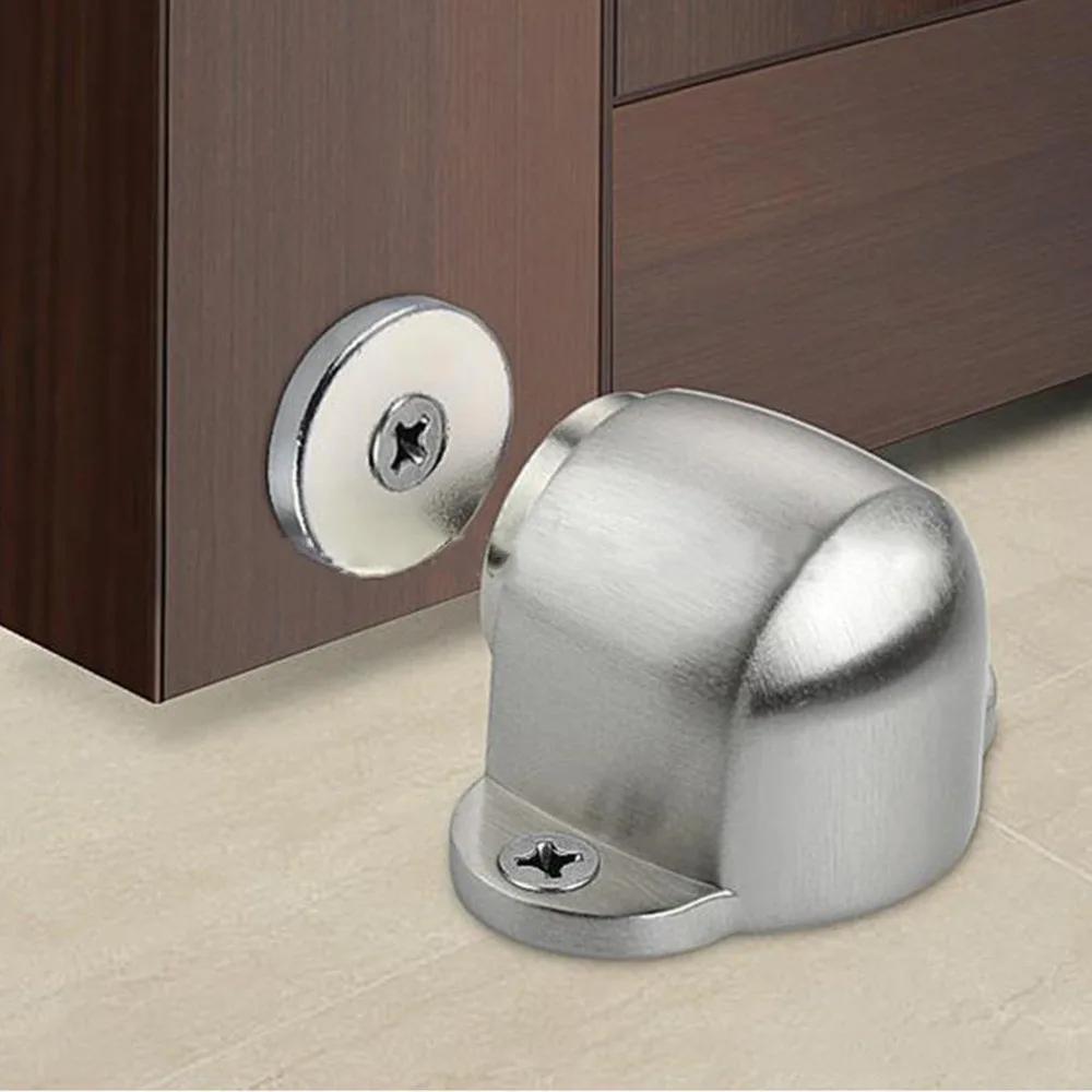 Stainless Steel Magnetic Door Stop Anti-Collision Door With Door Lock Screw Mounting Base Impact Fixator