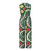 Plus Size Women Short Sleeve Print Casual Loose Long Jumpsuits Rompers