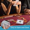 Elesunory Plastic Playing Card Box, Snap-Closed Poker Game Deck Holder, Holds 16 Standard Size Card Games