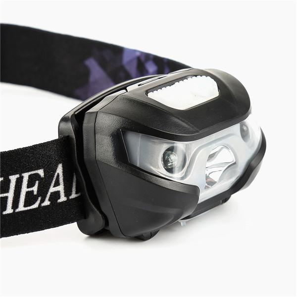 Mini USB ricaricabile lampada frontale a LED sensore di movimento del corpo torcia elettrica per bicicletta