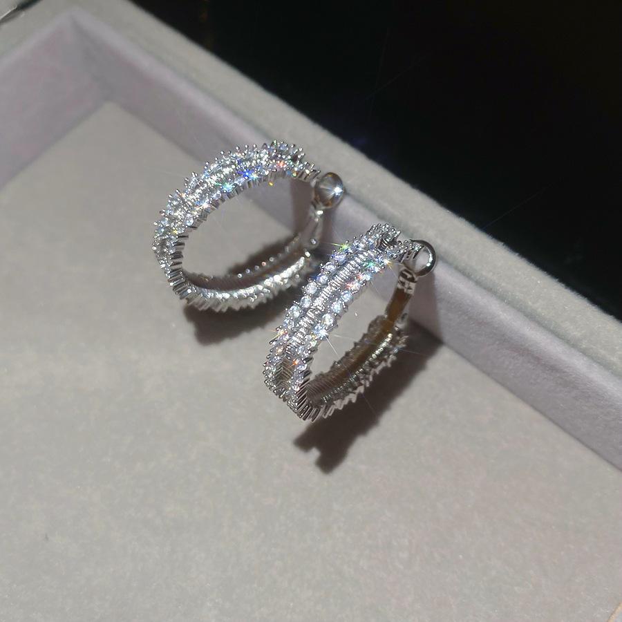 Geometric Double-layer Earrings, European and American Personality Trend Earrings, Casual Versatile Earrings, Niche