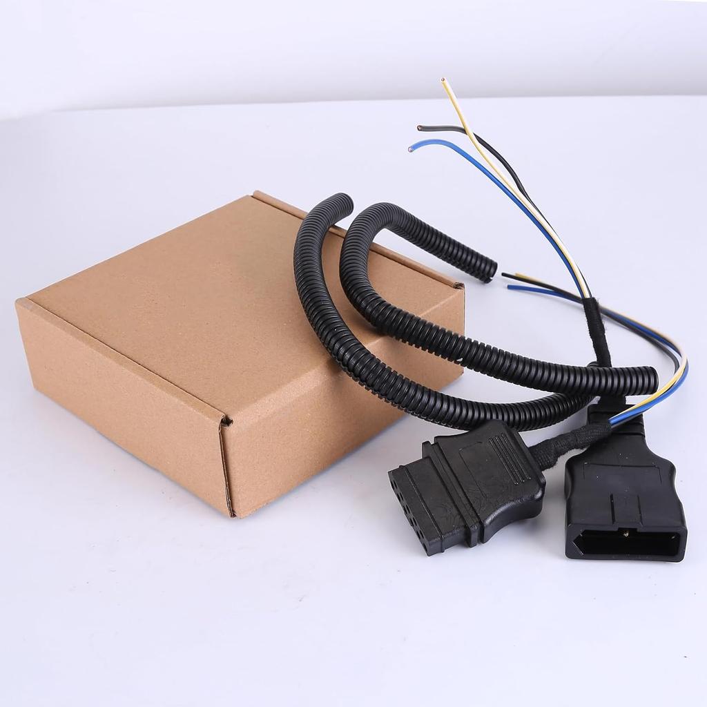 3 Pin Low and Truck Side Wiring Harness 3 Plug Repair End Set Compatible for Western Fisher Snow Plow Side Control Wire Harness Kit 27063 26359