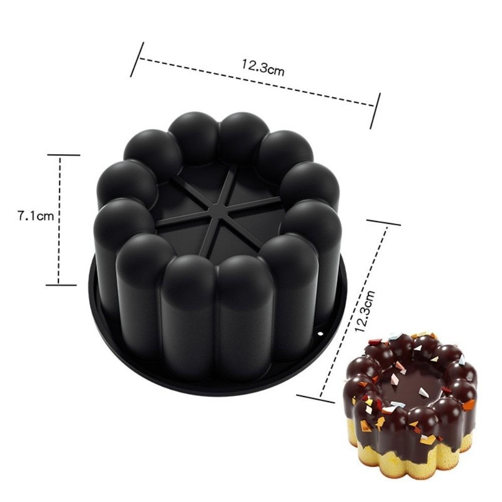 

4pcs Round Bento Cake Silicone Mold Heart Square Silicone Mousse Cake Mold 12.5 cm Star Baking Mold Set Chocolate Making