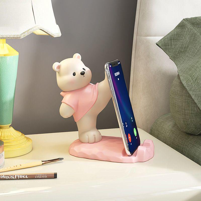 Kreativer süßer Cartoon-Bären-Ständer für Handy & Tablet für Büro/Schreibtisch