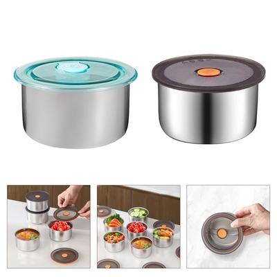 4Pieces Stainless Steel Snack Boxes With Silicone Lids Perfect For Meal Prep Dishwasher And Freezer Safe BPA Free