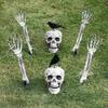 Halloween Garden Decoration - AIMOONSA - Skull Hand - 3-Piece Set - Resin - Weather Resistant