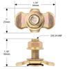 L Track Threaded Stud Fittings L-Track Threaded Double Stud Lug Fitting Tie Down, Used With L Track Rails For Truck Bed Or Trailer Cargo Control,