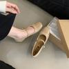 French evening wind light mouth single shoes women's middle heel 2025 autumn Korean version retro gentle temperament fairy thick heel Mary Jane