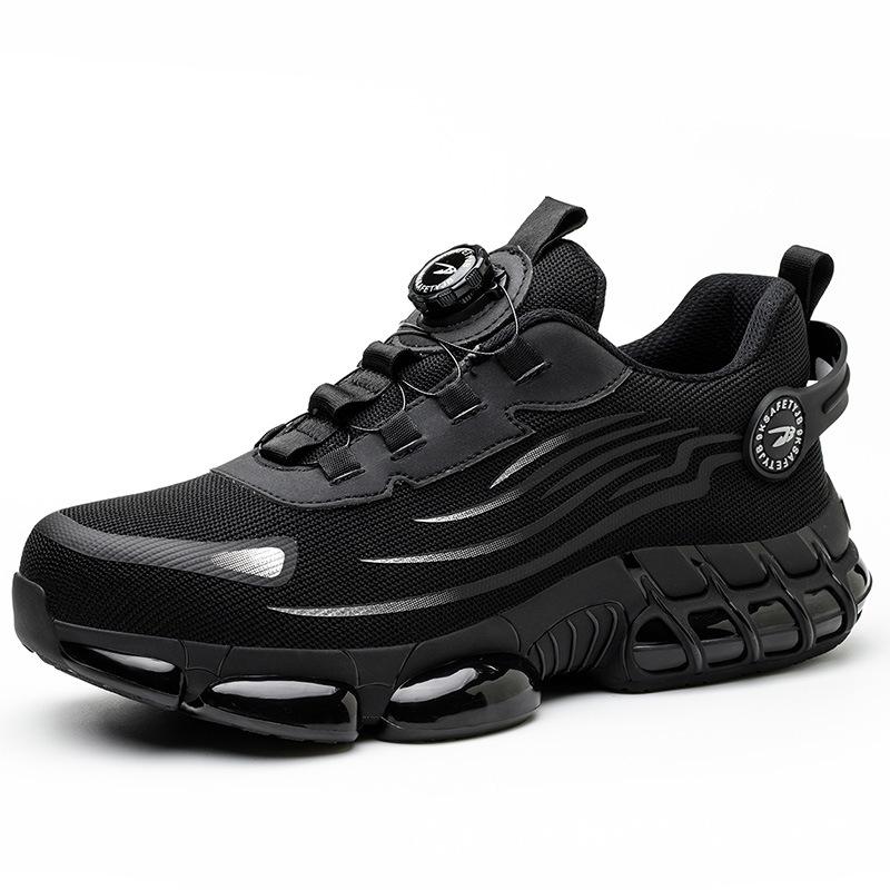 Rotary Button New Safety Shoes For Men, Anti-Impact And Anti-Piercing Work Shoes, Fashionable Men'S Sports Shoes, And Safety Pro