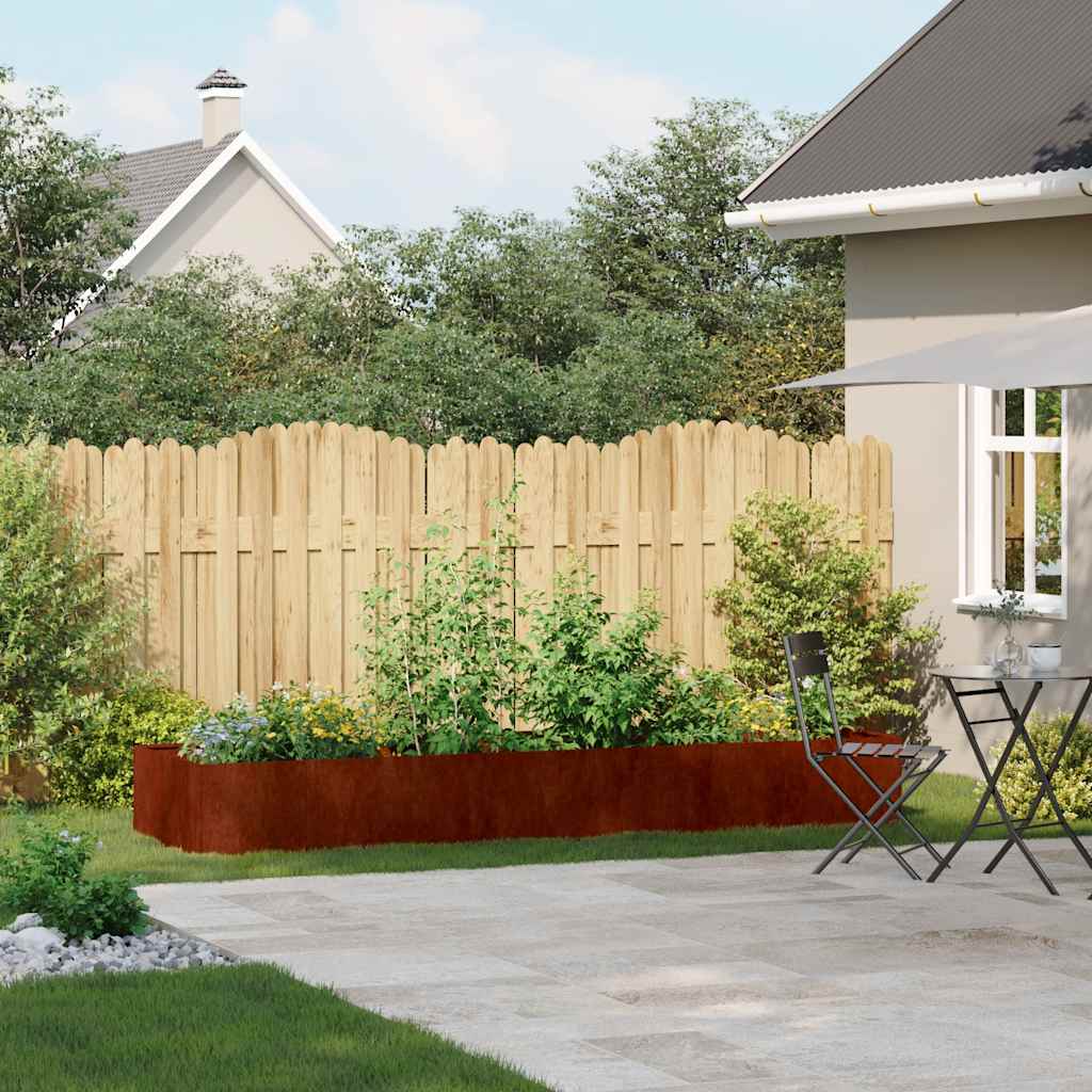 Planter Rustic 280x80x40 cm Weather Resistant Steel
