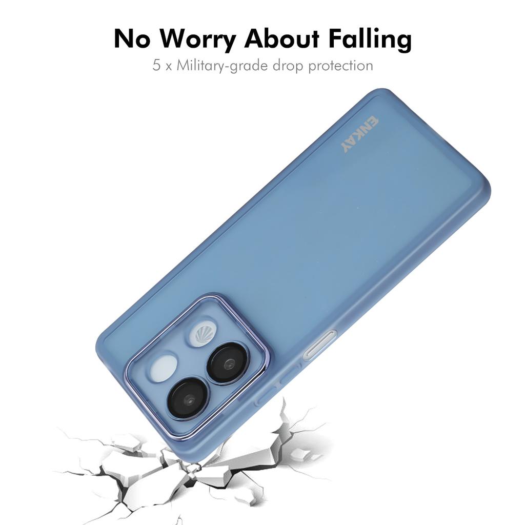 For Xiaomi Redmi Note 13 Pro 5G/Xiaomi Poco X6 5G Case Matte TPU Phone Cover with Lens Film+9H Glass Protector