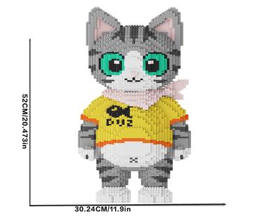 30133 Klocki Budowlane Grumpy Cat 14 Lat i Starsze Prezent na Boże Narodzenie/Wielkanoc Spajanie Małymi Elementami Trudne Dekoracja Domu
