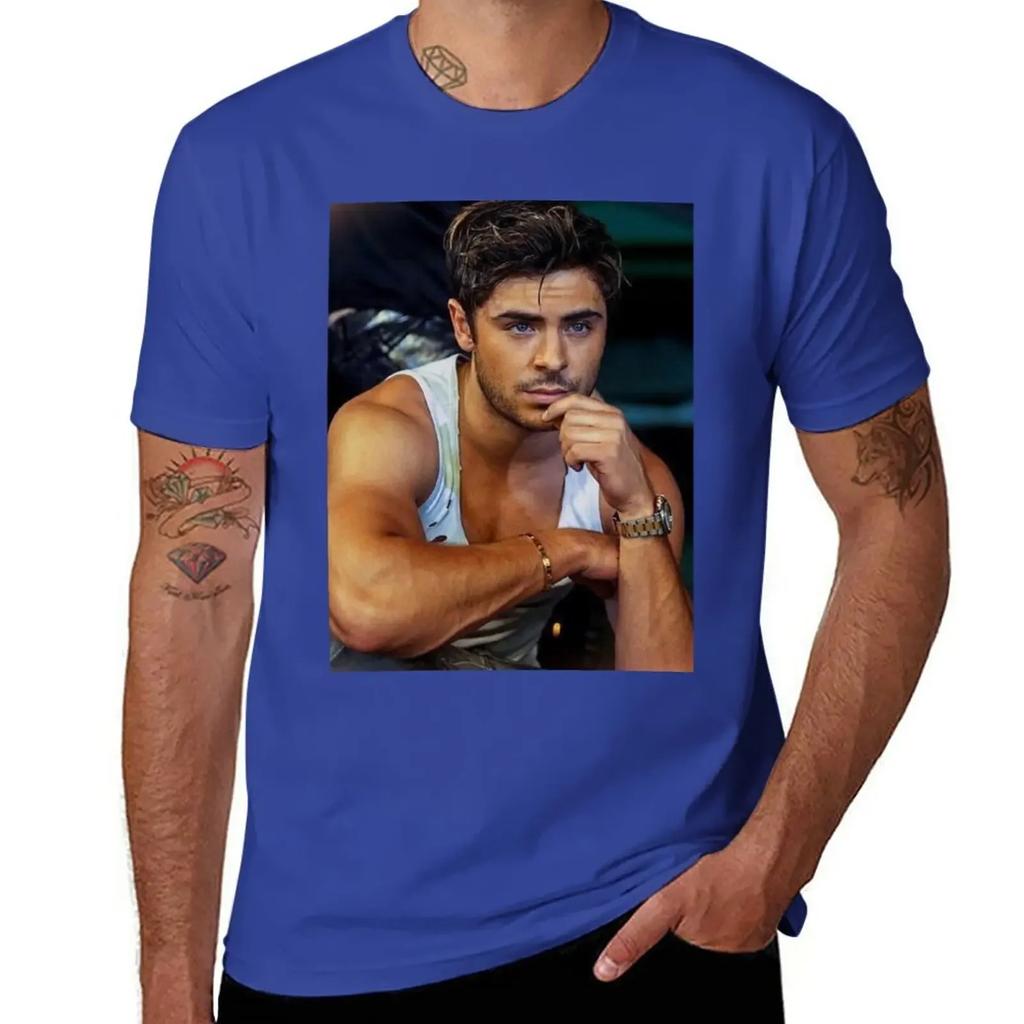 Zac Efron Model T-Shirt heavyweights boys animal print T-shirt men