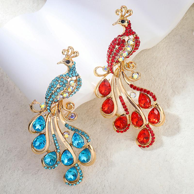 Mode Strass Pauw Broches Voor Dames Kleding Jas Sieraden Feest Accessoires Cadeaus