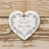 Custom First Christmas Married Ceramic Ornament Wedding 1st Christmas As Mr & Mrs Newlywed Couple Heart Bauble Xmas Tree Decor