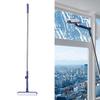 Window Squeegee 2 in 1 Window Clner with Extension Poles 180 Rotatable Clning Hd for High Rise Glass