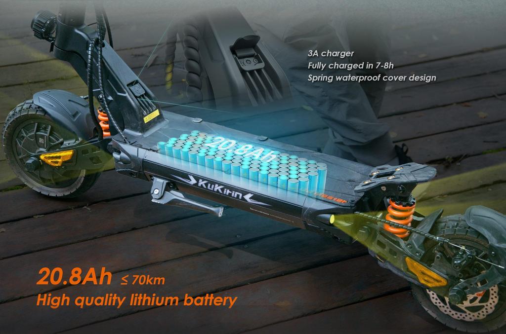 Electric Scooter KuKirin G2 Master 2025 Model 10" Tires 1000W*2 Dual Motor 52V20.8Ah Battery 70km Max Range 60km/h Max Speed