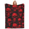 Skull Pattern Flannel Blanket Digital Print Blanket Halloween Gift Bedroom Sofa Decoration