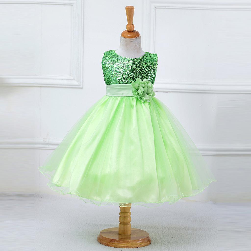 Floral  Princess Bridesmaid Pageant Gown Birthday Party Wedding Dress