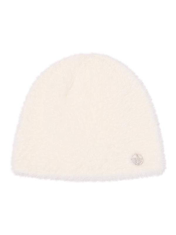 KIRSH Mohair Metal Logo Beanie [Ivory]