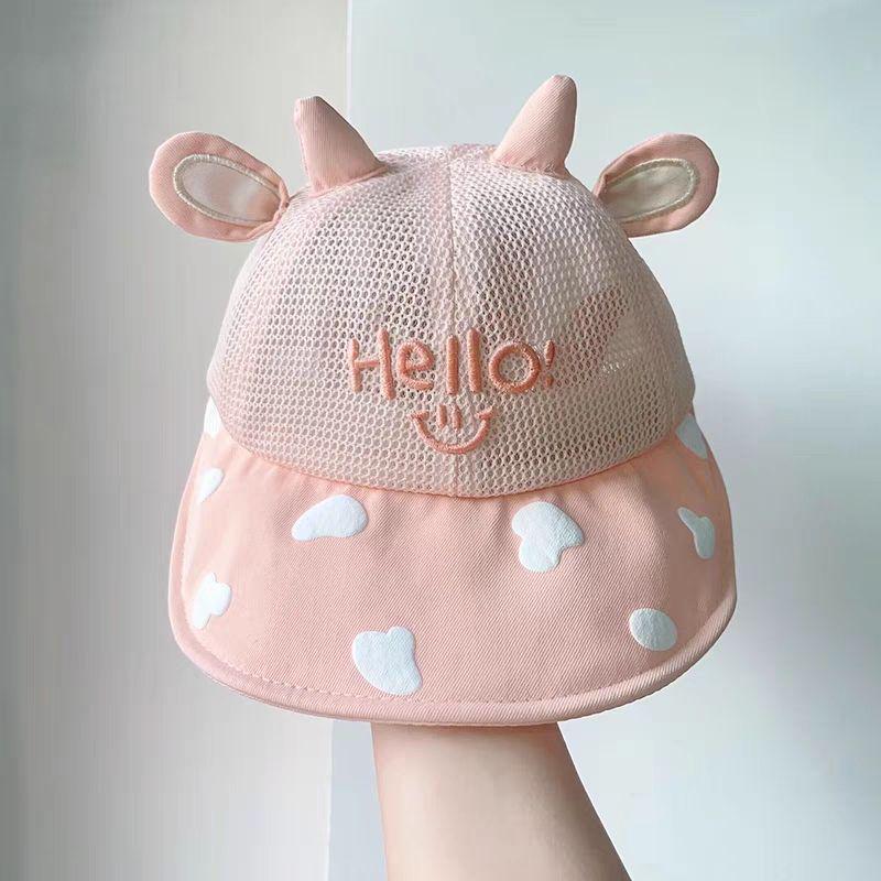 Adorable Mesh Wide-Brim Sun Hat for Babies – Breathable, UV Protection Baseball Cap for Boys & Girls