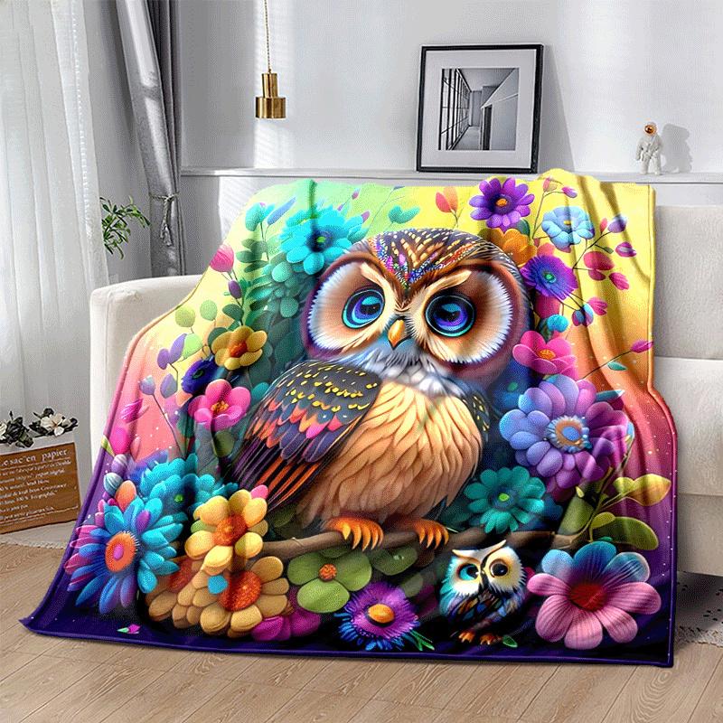 1pc Eagle Printing Lightweight Flannel Blanket, Comfortable and Warm Blanket, for Camping Sofa Bed and Couch Office, In All Seasons