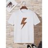 Summer Fashion Heavyweight Retro Men's Leopard Print Lightning 100% Cotton Printed Round Neck High-quality Casual Fitness